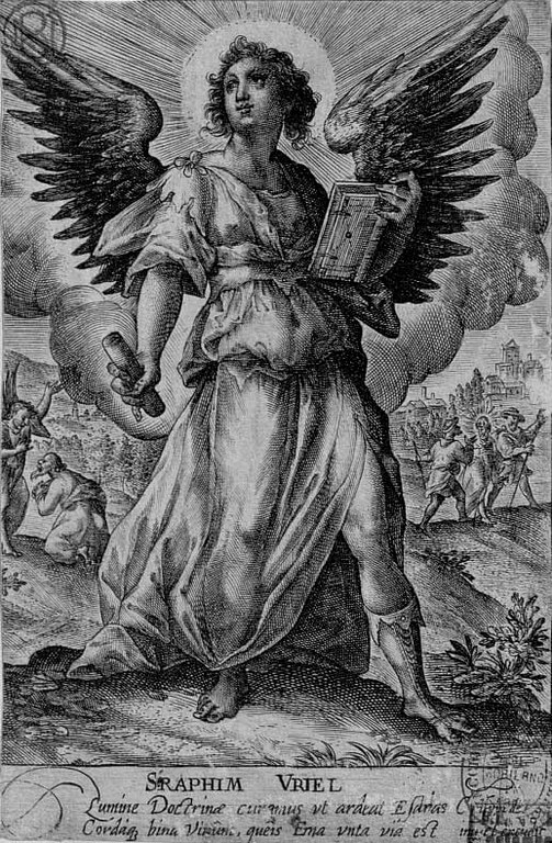 Late 16th or early 17th centuries. Engraving invented and published by the artist. Plate 3 of the Angelorum Icones. Biblioteca Nacional de España